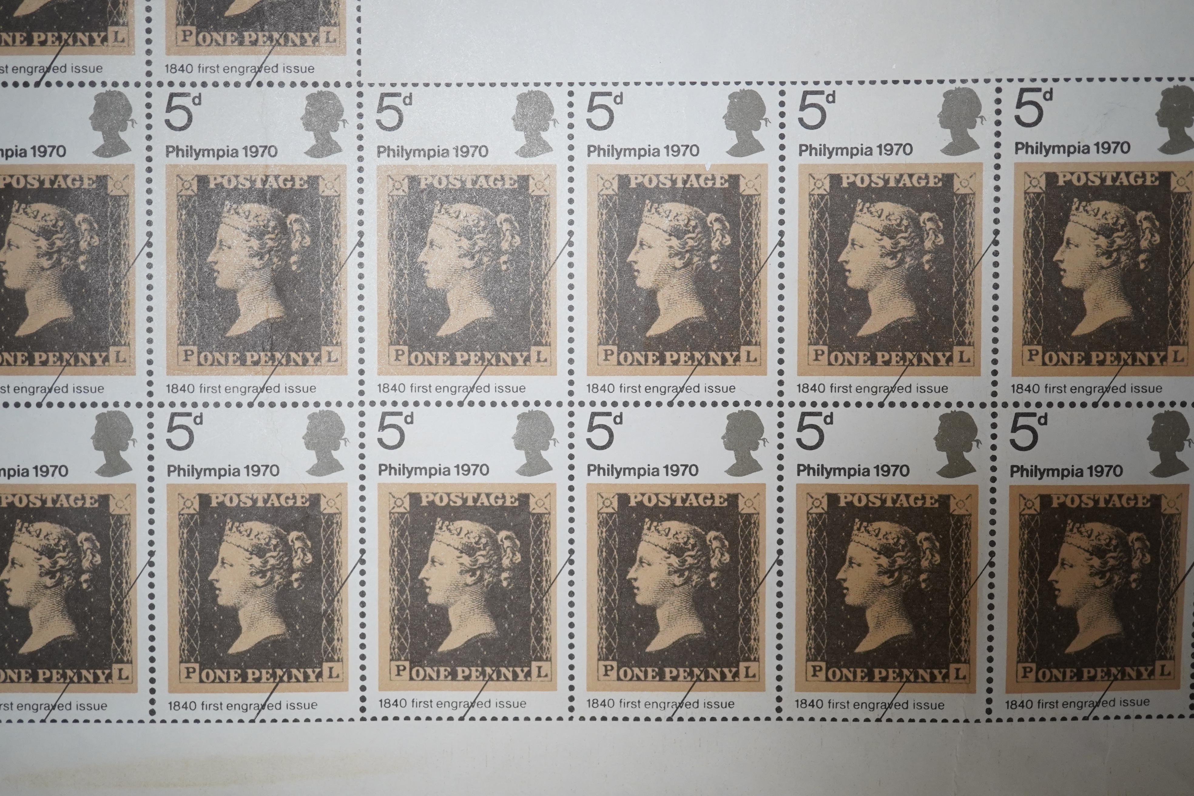 A large quantity of mint stamps, booklets, autograph albums, a sketch book, photos, etc. (2 boxes). Condition - mixed, poor to good